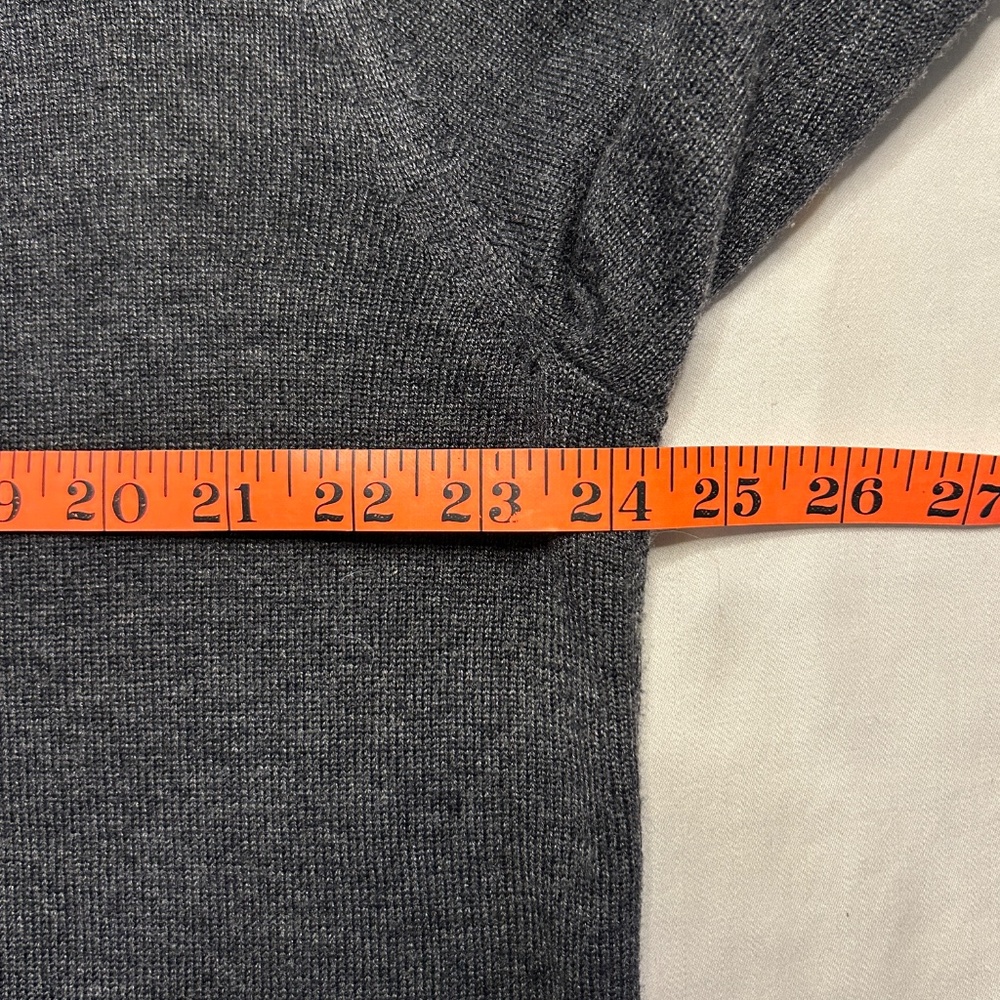 Neiman Marcus Sweater Men’s XL Gray Maroon Houndstooth Merino Wool Blend Grandpa - Picture 7 of 8